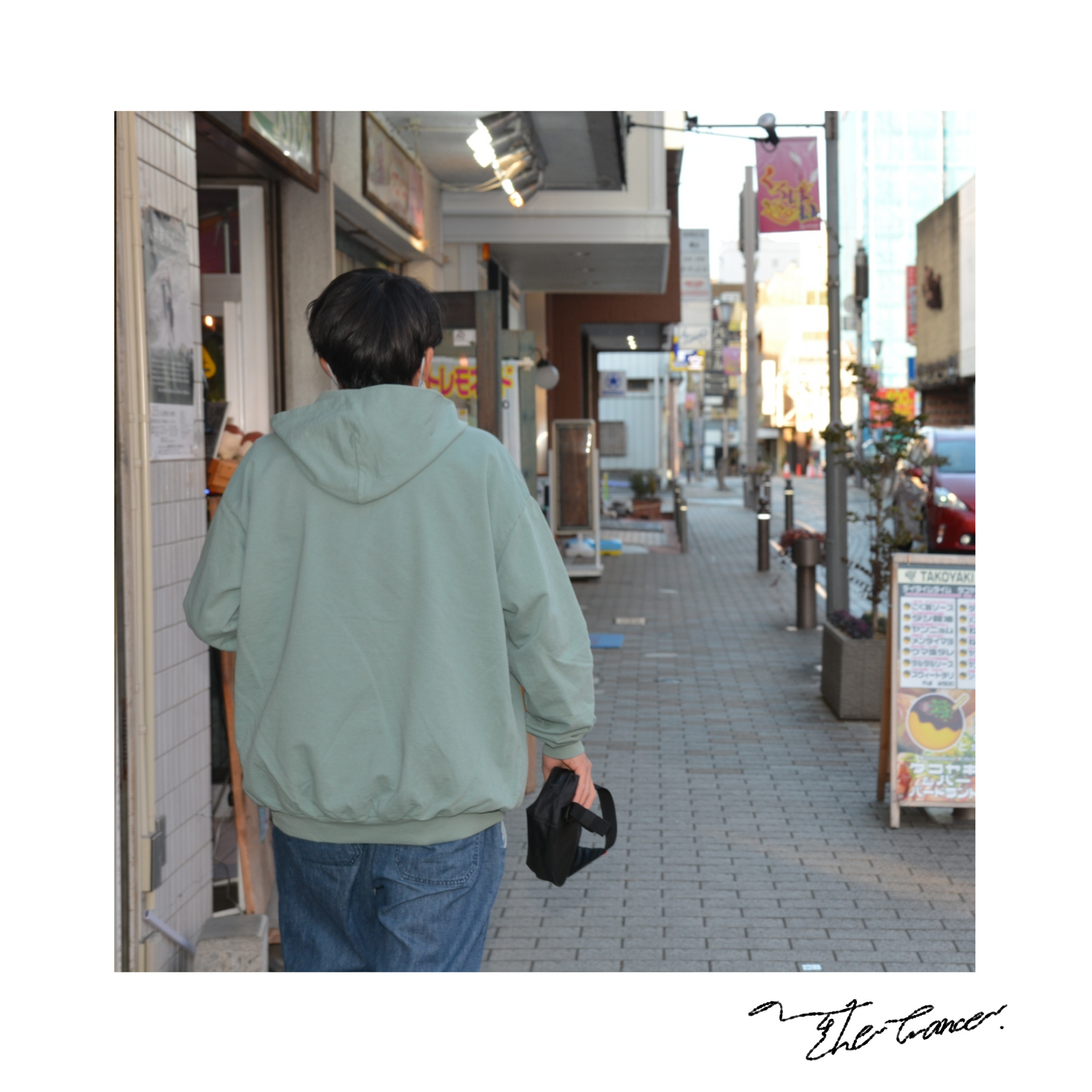THE TRANCE Light Hoodie Apple green 21A/W